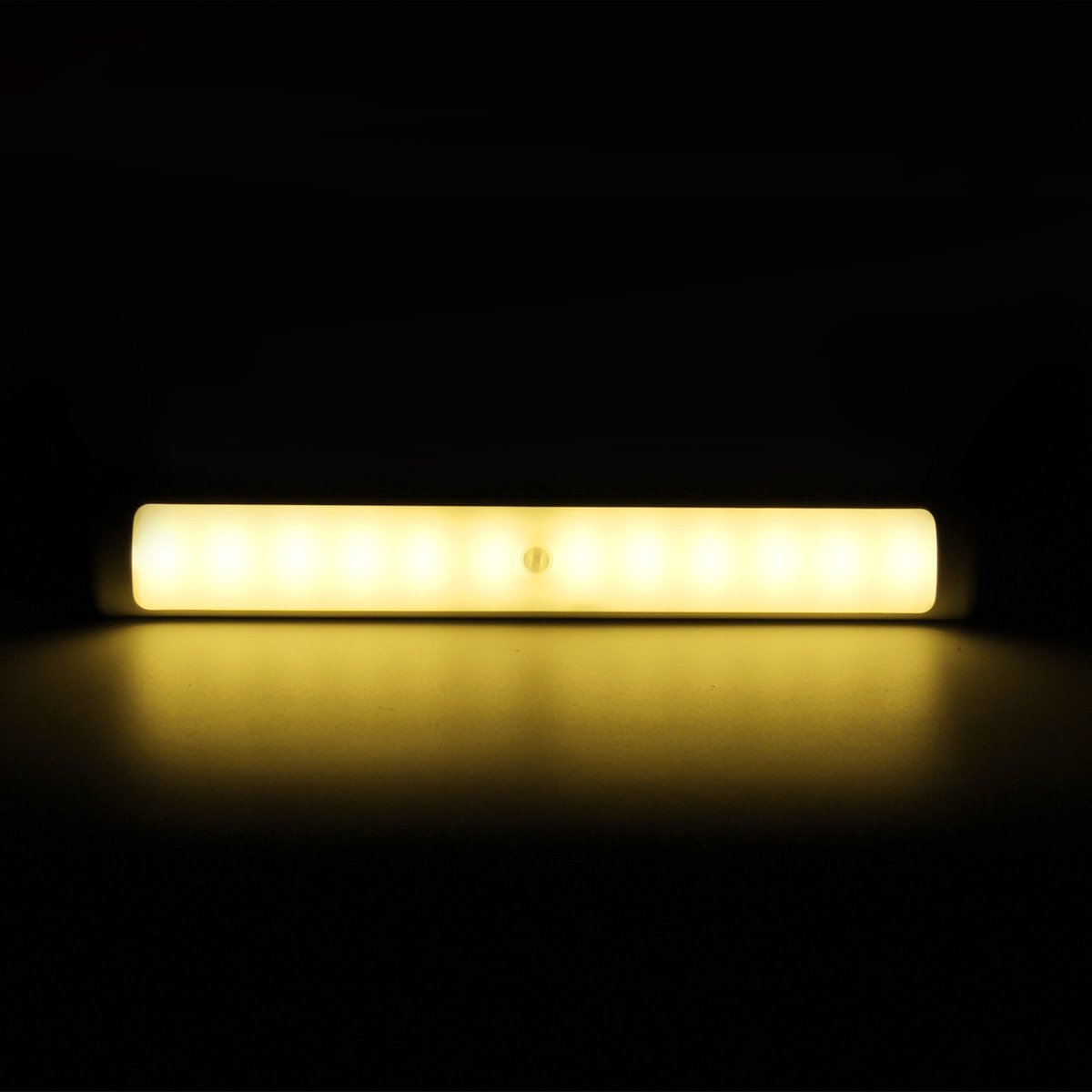 Motion Sensing Wardrobe Lights, Under Cabinet Lightening, Portable 12 LED Emergency Flashlight Night Light Bar with Hook