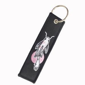 Wholesale Fish And Flower Double Sided Embroidery Keychain Metal Ring Keychain Fashion Trinket Accessories from china suppliers
