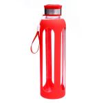 500ml Colorful Drinking Glass Sports Water Bottle With Silicone Sleeve