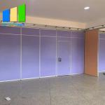 Wooden Acoustic Room Dividers Folding Classroom Partition Sliding Door Movable