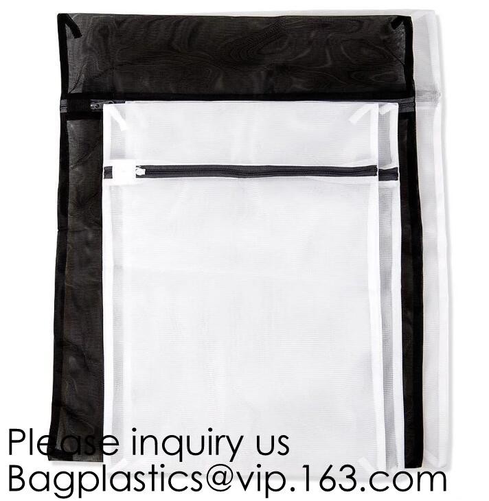 Bra Fine Mesh Wash Bag for Underwear, Lingerie, Bra, Pantyhose, Socks, Use YKK Zipper, Have Hanger Loops, Small Openings