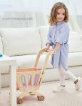 Children's Double Deck Wooden Toy Shopping Trolley