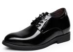 Black Oxford Lace Up Elevator Men Shoes Solid Slip - On Branded Dress Shoes For