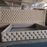 90.5in Modern Bedroom Furniture Sets 1.5m Leather Luxury Contemporary