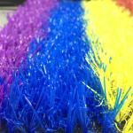 Rainbow Coloured Fake Grass For School Playground 25mm Pile CE Standard