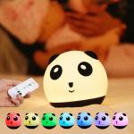 Creative Children's Soft Panda Night Light Eye Care Sleeping Bedroom Silicone