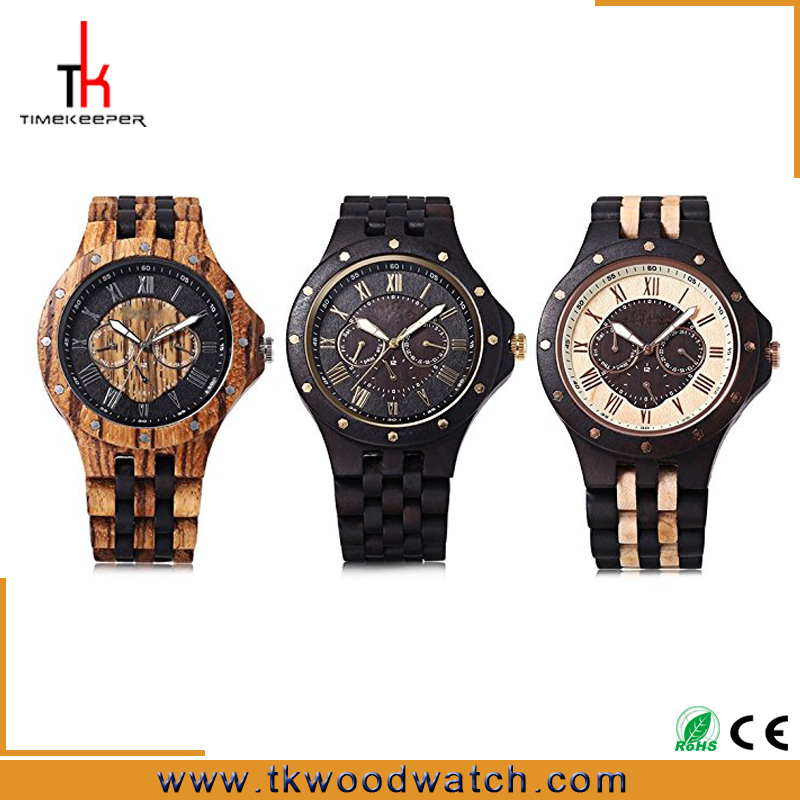 Hot selling japan movement Fashion design whosale wood watch