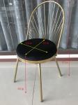 87cm Wrought Iron Upholstered Dining Chairs
