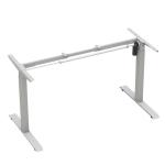 Electric Sit Stand Up Desk Adjustable Metal Frame Brown 710 mm Height Office