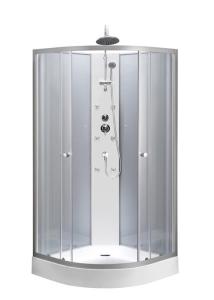 Wholesale Circle Quadrant Shower Cabin with white acrylic tray 850*850*2250cm from china suppliers