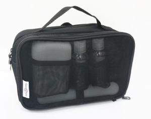 Wholesale Black Mesh Makeup Bag / Toiletry Bag / Cosmetic Bags Reusable For Men from china suppliers