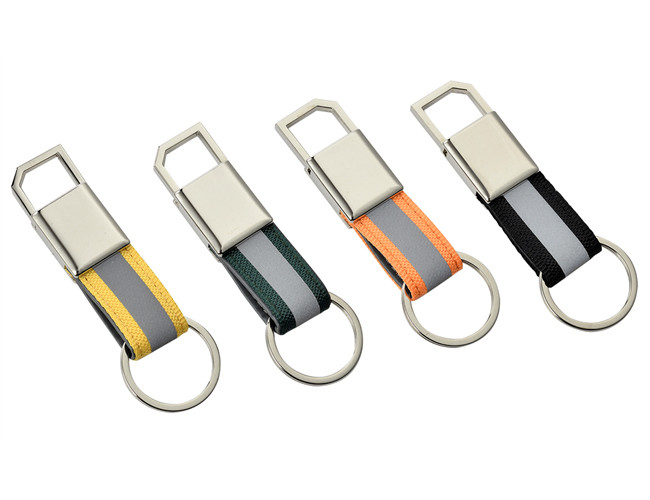 Strap Metal Snap Hook Key Ring 9mm Thickness Bright Canvas Key Holder Souvenirs