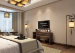 Non - woven Pure Beige Modern Removable Wallpaper for Bedroom , Hotel