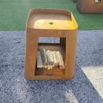 CE Certification Rusty red Corten Steel Bbq Grill Wood Fired Customized