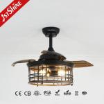 LED Light Source 36-inch Ceiling Fan with Retractable Blades and 100% Copper