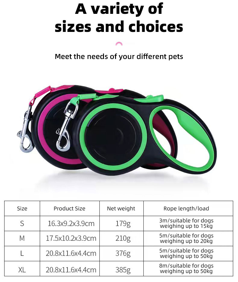 Traction Rope Simple Style Dogs Adjustable pet Leashes multi-color wlking