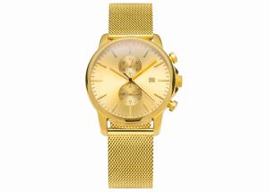 Wholesale Stainless steel chronograph watch mens stainless steel quartz goldlis watch from china suppliers