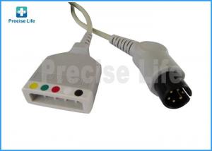 Wholesale Mindray 0010-30-12257 ECG trunk cable with AHA IEC color code Round 6 pin to 5 leads lead wire from china suppliers