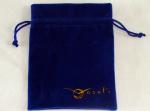 RoHS BSCI Custom Velvet Jewelry Bags , 8x10cm Velvet Drawstring Makeup Bag