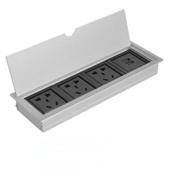 Multimedia Conference Table Socket , 110V-240V Desktop Socket Information Box