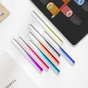 Wholesale School Creative Stationery Gradient Color Acrylic Transparent Cubic Ruler from china suppliers