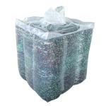Cube baffled construction PE liner bag for cement shipping transportation