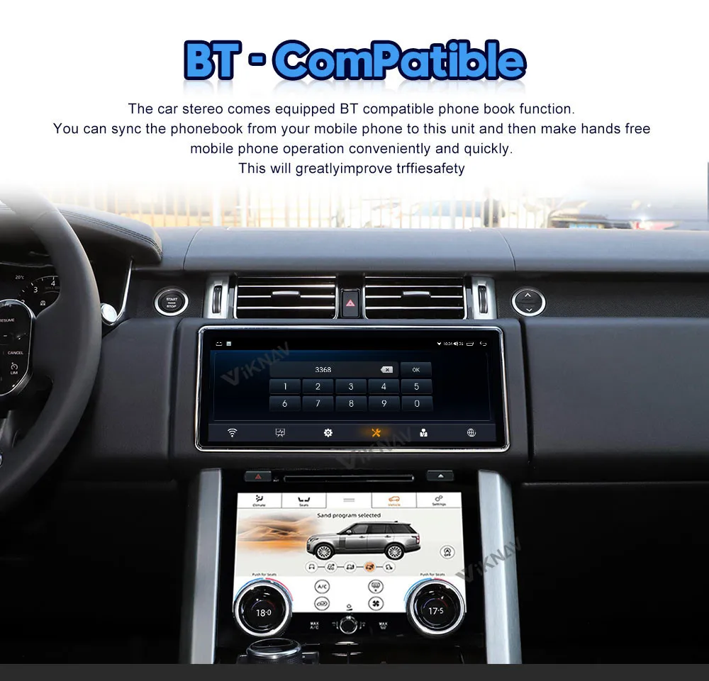 12.3 Inch Touch Screen Car Radio For Land Rover Range Rover Vogue L405 2013-2017 Multimedia Player GPS Navigation