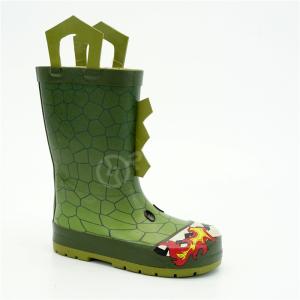 Wholesale SEDEX Green Double Handle Crocodile Print Rain Boots for Kids from china suppliers