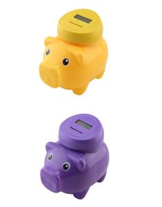 Wholesale ABS Digital Currency Colorful Piggy Bank For Kids Purple Yellow Pink Blue Green from china suppliers