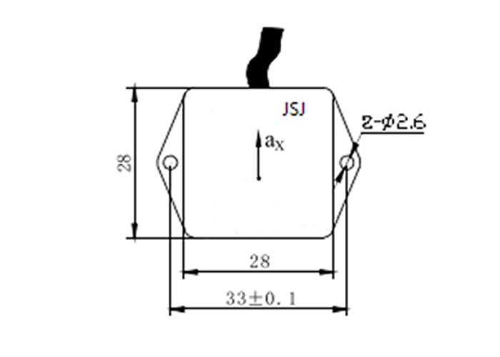 Linearity Uniaxial Accelerometer Sensor 0.5 - 4.5V Wide Measuring Range