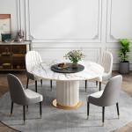 Marble Table Top Restaurant Round Dining Room Tables Height 78cm