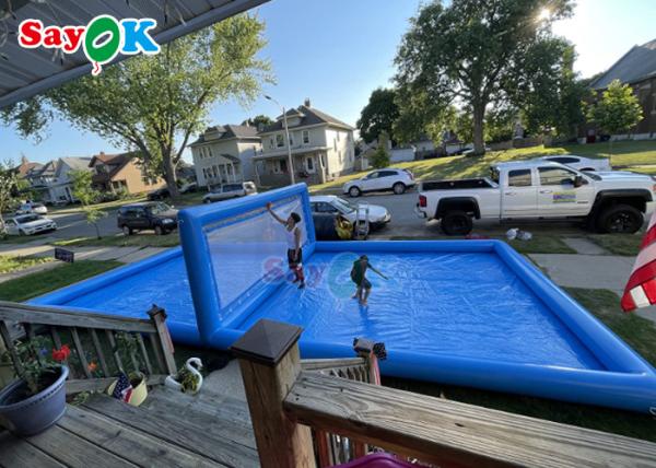 Adult Sports Giant Inflatable Volleyball Court Pool With Net Silk Printing