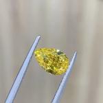Pear Shaped lab made yellow diamonds Laser Drilling Jewelry Decorations