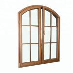 French Style Wood Aluminium Frame Windows Inward Swing Arched Casement Windows