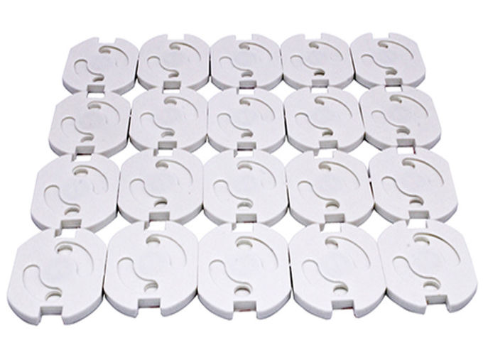 Twisting Electrical Outlet Plug Covers , Wall Outlet Safety Covers White Color