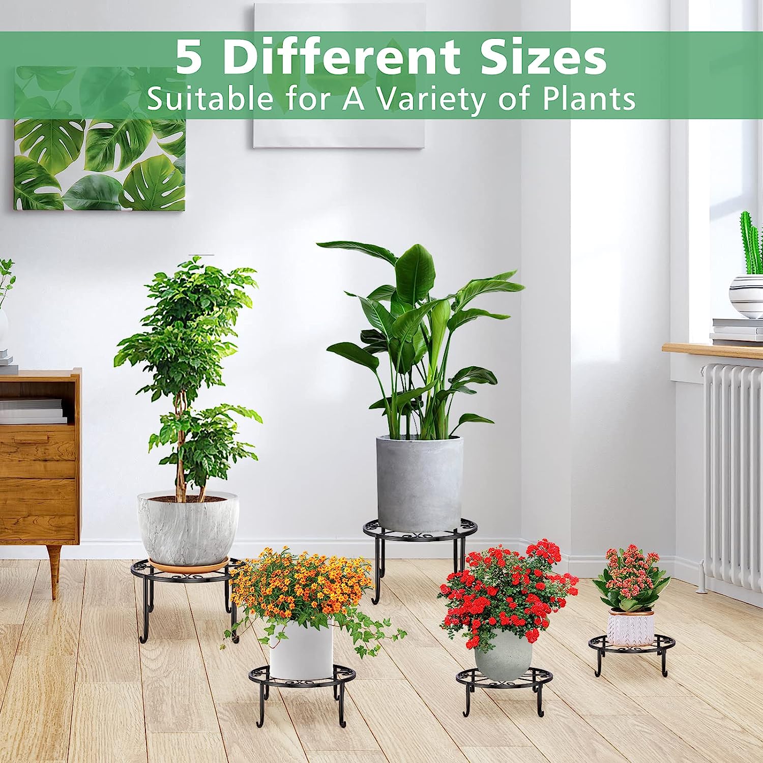 Sturdy Home Flower Indoor Outdoor Shelf Storage Rack with Heavy Duty Construction
