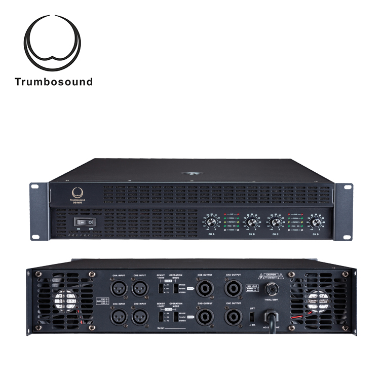 Amplifier professional power amplifier 4 channel amplifier 4x400 , DE4400
