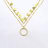 Buy cheap Zircon Luxury Plated 14K Gold Pendant Necklace with Round Shaped and Little Item from wholesalers