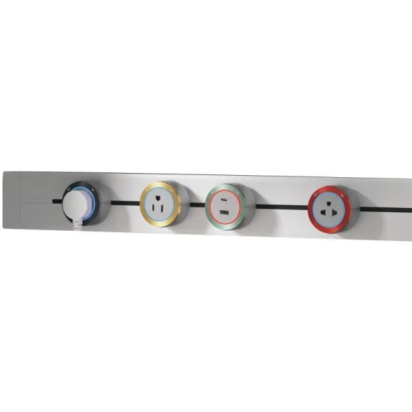 10A Power Rated Plastic track plug socket Set Package With 3 Outlets