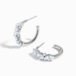 Rainbow Moonstone Earrings Baguette cut Natural Moonstone Stud Earring Jewelry