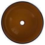 Tea Bronze Multi Colored Kitchen Bathroom Sinks Top Mount Tempered Glass