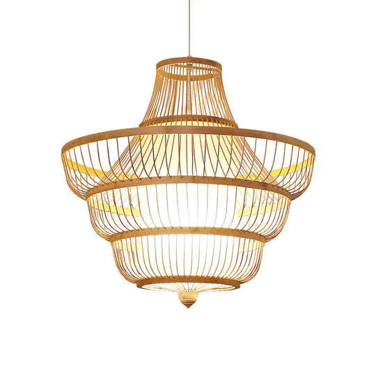 Bedroom Living Room Flush Mount LED Ceiling Fan / Rattan Ceiling Fan With Light