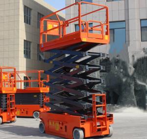 Wholesale Self Propelled Electric Scissor Lift 13.7m Hydraulic Drive For Aerial Working from china suppliers