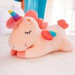 Cute Pink Stuffed Unicorn , Stretched Unicorn Stuffed Animal Cotton Material