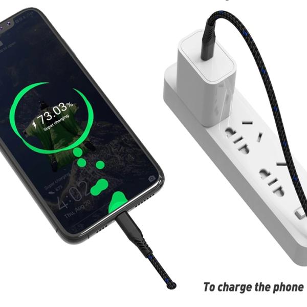 60W Fast Charging Type C Charger Cord 6ft 10ft
