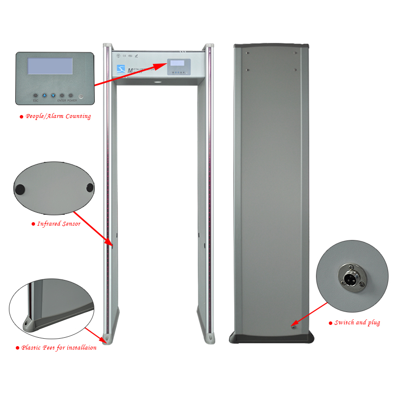 SUNLEADER XLD-E3 Factory Price High Sensitivity Accurate gold Walk through Metal Detector