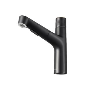 Wholesale Matte Black Bathroom Brass Basin Faucets 207mm Height Polished Surface from china suppliers