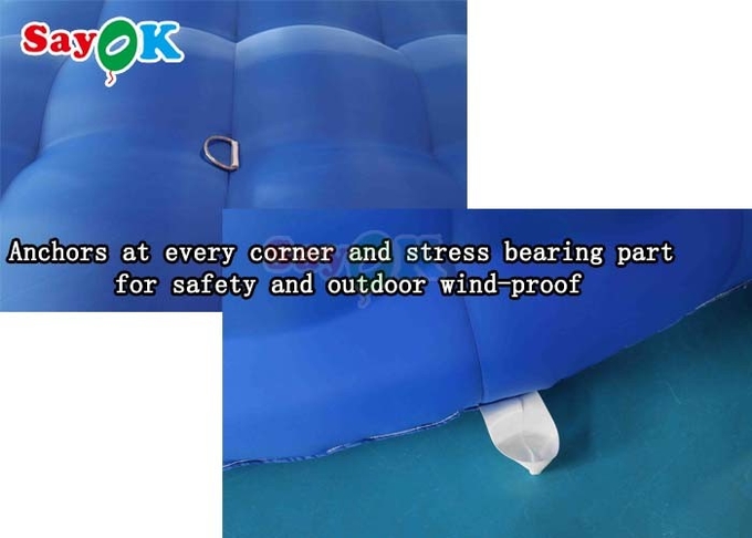 4m Tarpaulin Inflatable Igloo Dome Tent With LED Light Blower Promotional Parties