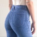 Winter Thickened Ladies Casual Pants Showing Buttocks Big Hole Women Corduroy