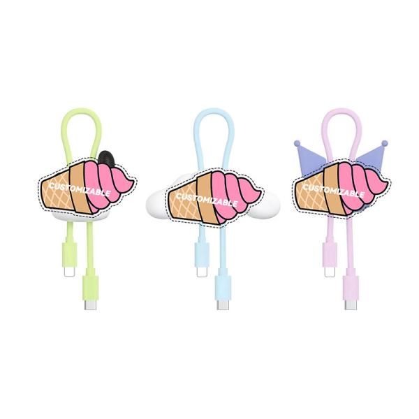 New doll three-dimensional Pacha dog blue data cable cute creative pendant girls